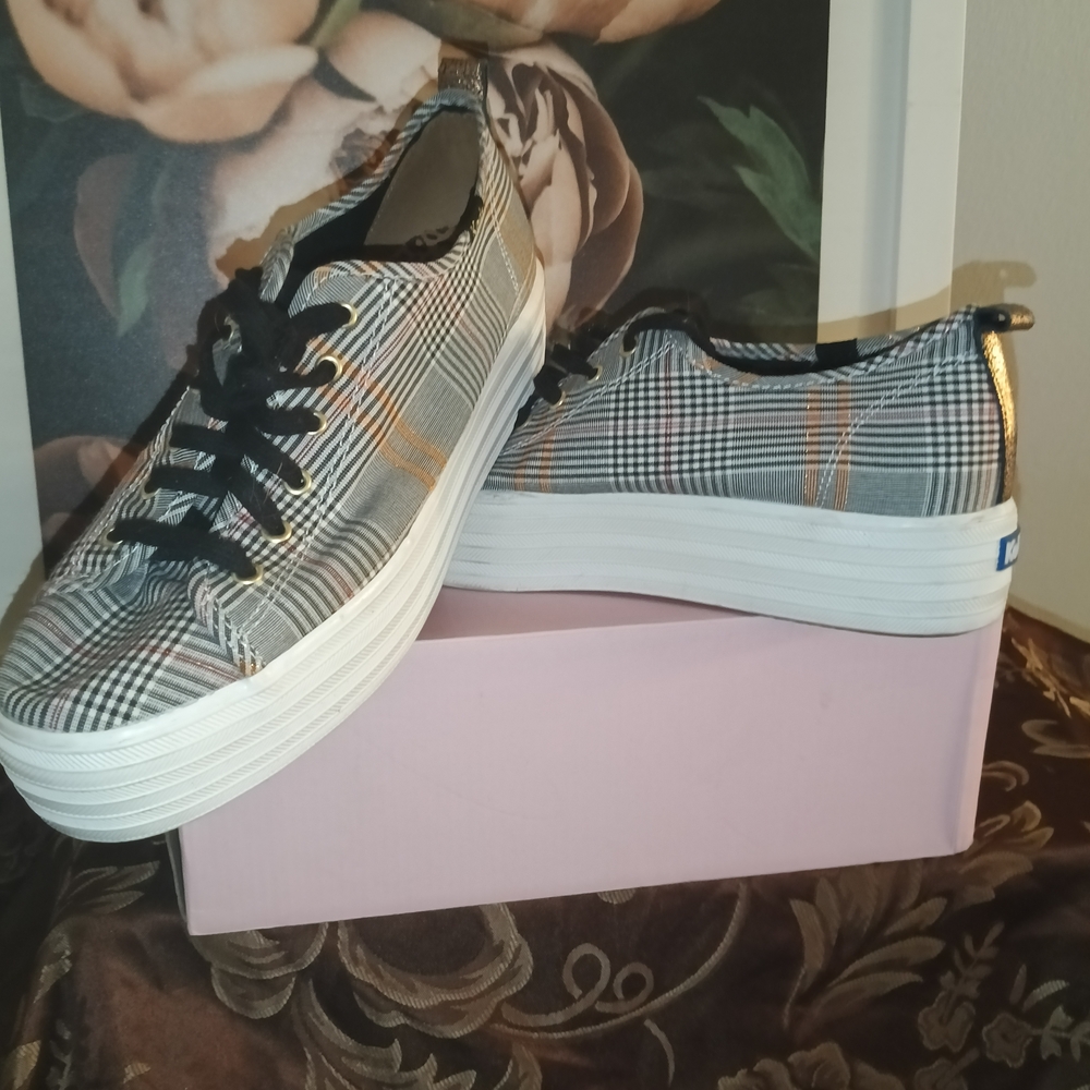 Plaid Platform Sneakers